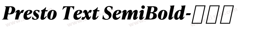 Presto Text SemiBold字体转换